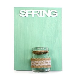 Placas madera jarrón - primavera