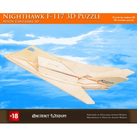 4 Puzzlez de madera 3d - caza F117