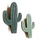 3 Set 6 pinzas madera cactus 4.8cm - colores surtidos