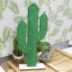 6 Cactus decorativo fieltro y madera 19x35.5cm