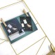 2 Portafotos con pinzas madera dorado "Golden Chic" 35x45cm