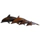 6 Delfines madera Sonokeling 10cm