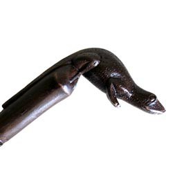Bastón tallado - Gecko