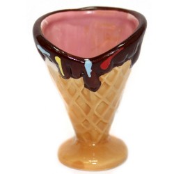 2 Sets vasitos sorbete 4 colores cerámica