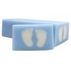 Jabón diseño pies azules - mango