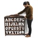 Expositor de madeira (inclui 112 letras)