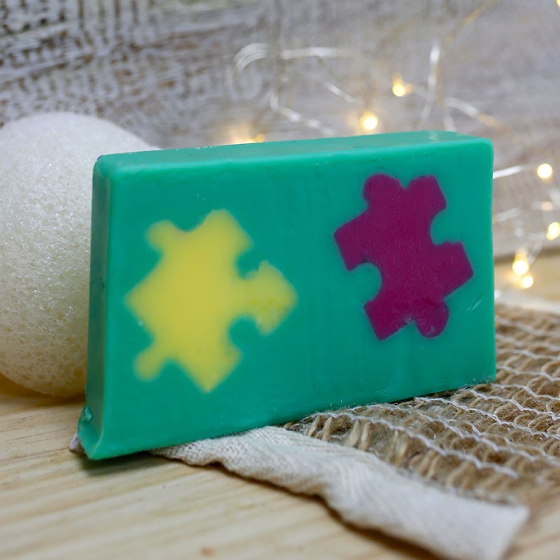 Jabón diseño puzzle - lilas - AW Regalos Mayorista fabricante y