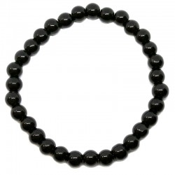 3 Pulseras turmalina negra 6mm