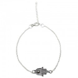 Pulsera plata mano de Fátima