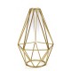 Florero diseño geométrico dorado "Golden Chic" 17x10cm