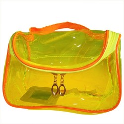 6 Bolsas maquillaje grande - amarillo y naranja